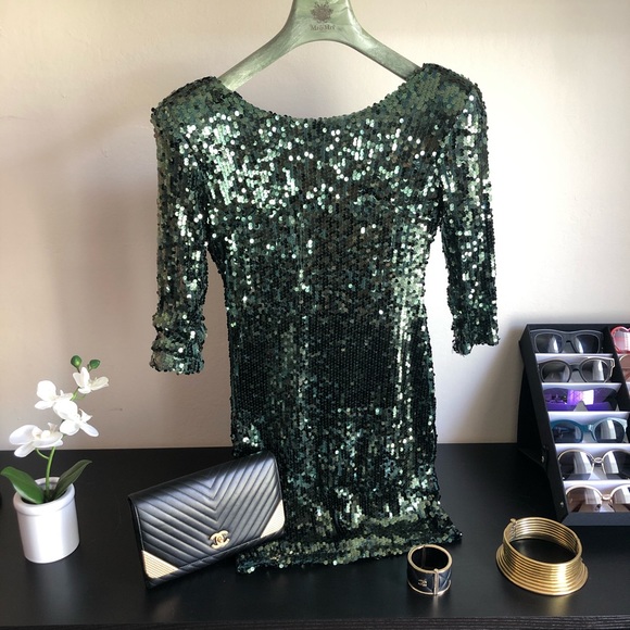 Blaque Label Supernova Green Sequin Dress 😍🥳🥂 - Picture 7 of 8